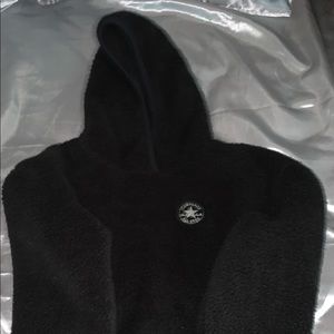 soft fluff cropped hoodie